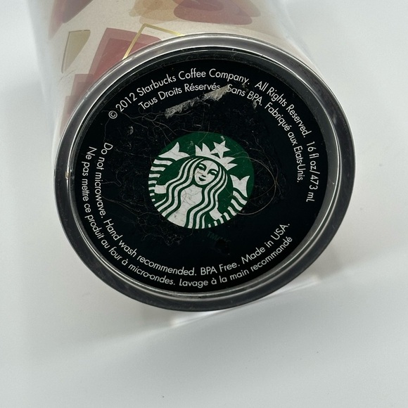 Starbucks Numbers Drips Drops Travel Tumbler 2012 Coffee Tea Mug Cup 16oz - Picture 4 of 7